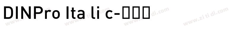 DINPro Ita li c字体转换